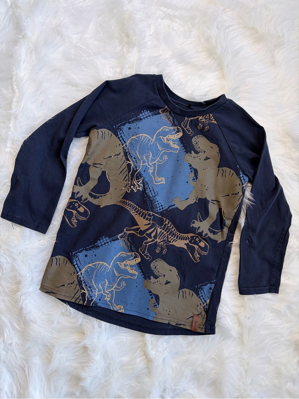 Deux Par Deux Long sleeve Organic Dino Tee